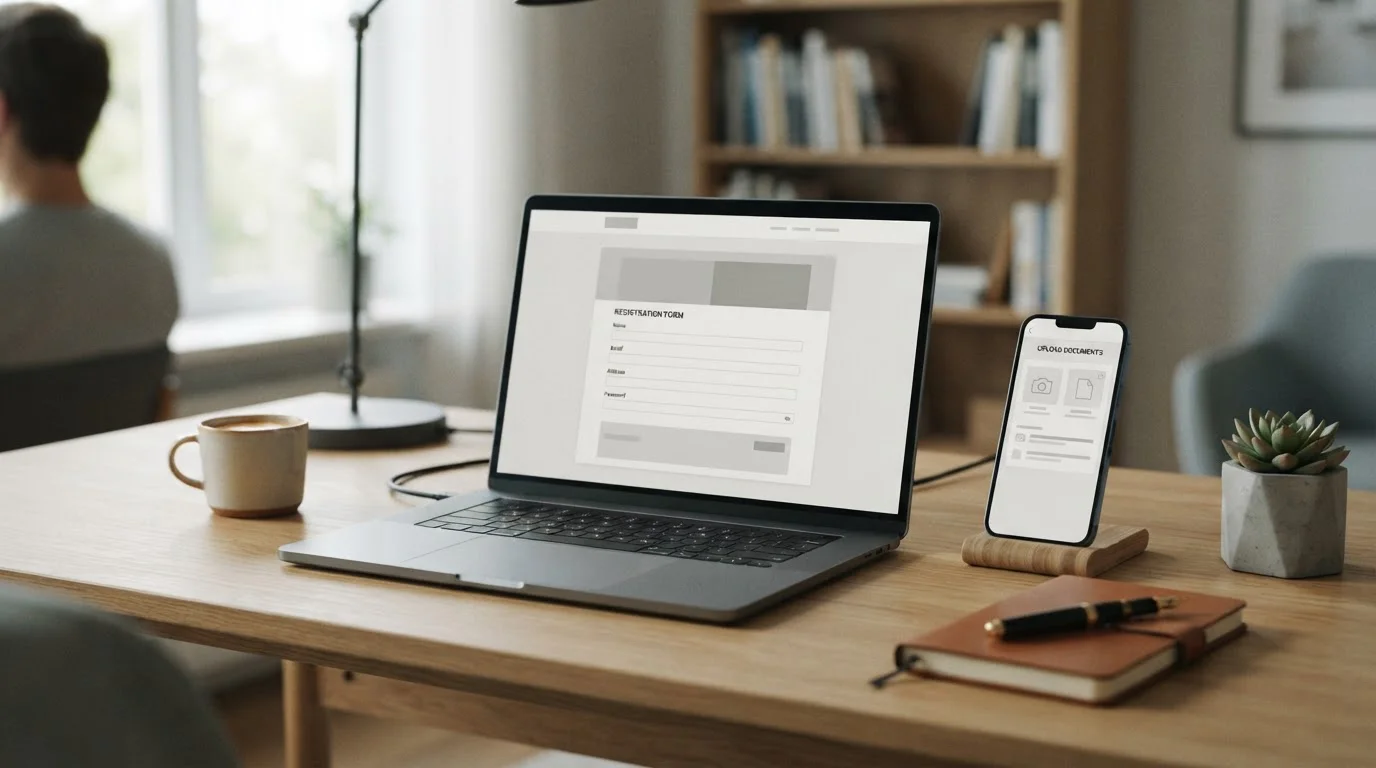 Proceso de registro en casa de apuestas en España con documentación y verificación